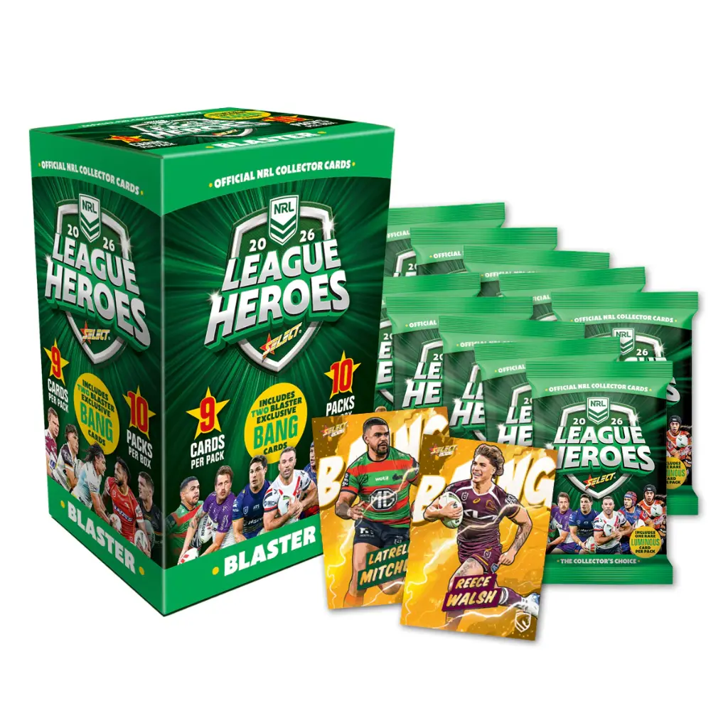 2026 NRL League Heroes Blaster Box (10 Card Packs)