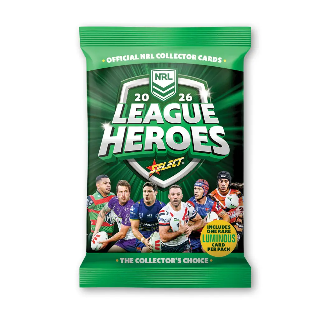 2026 NRL League Heroes Trading Cards Pack (9 Cards)