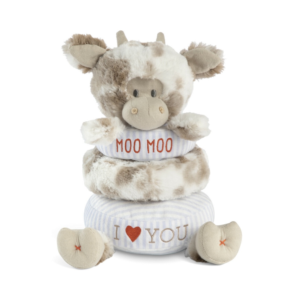 DEMDACO Baby Stackable Plush Cow 23cm
