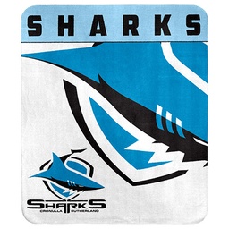 [NRL625AL] ​NRL Cronulla-Sutherland Sharks Polar Fleece Blanket