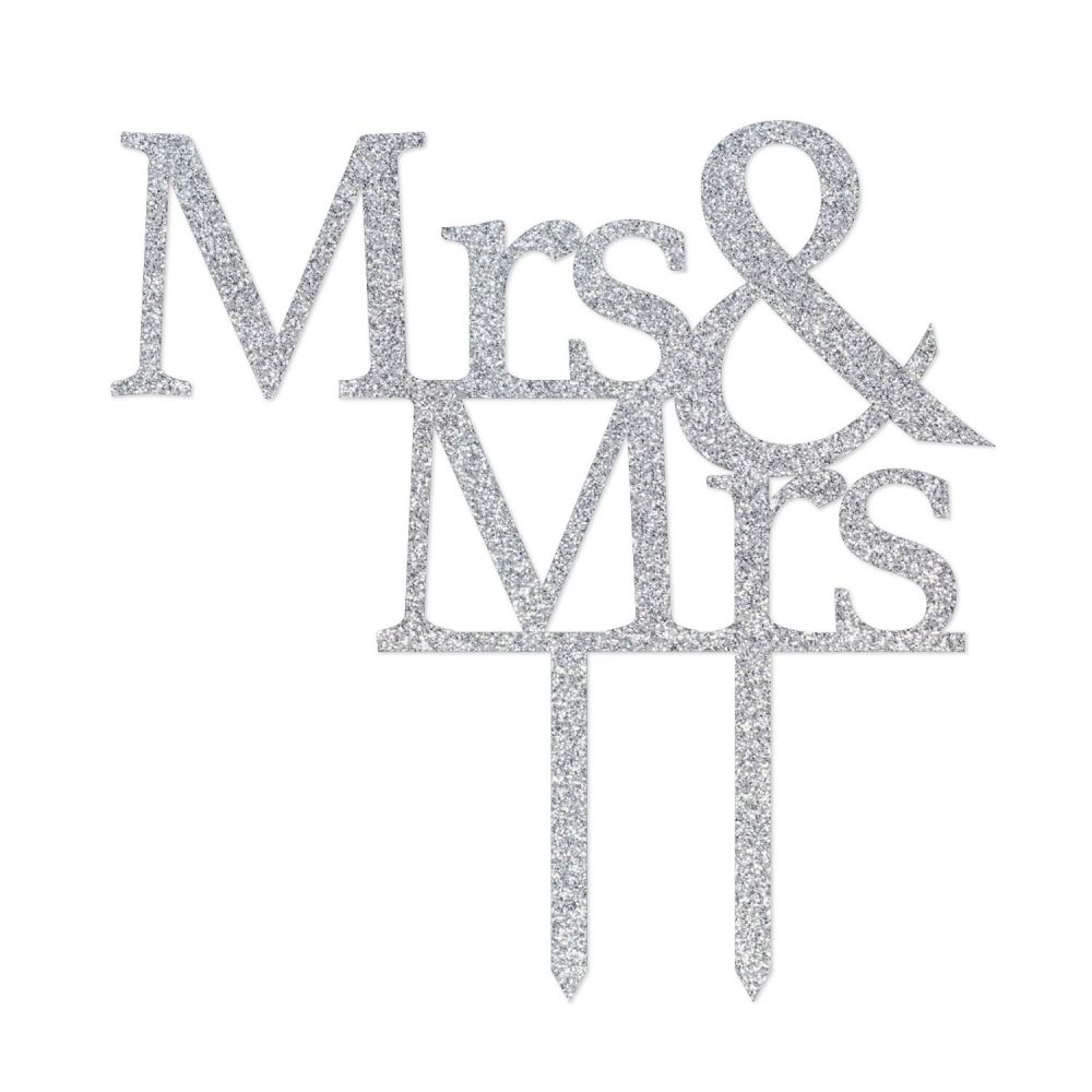 [WEDD018D] Wedding Mrs & Mrs Cake Topper - Splosh