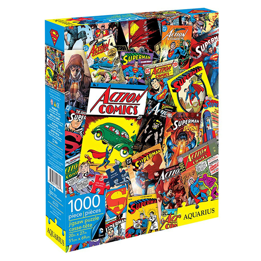 [JP-65233] DC Comics - Superman Retro Collage 1000pc Jigsaw Puzzle - Aquarius
