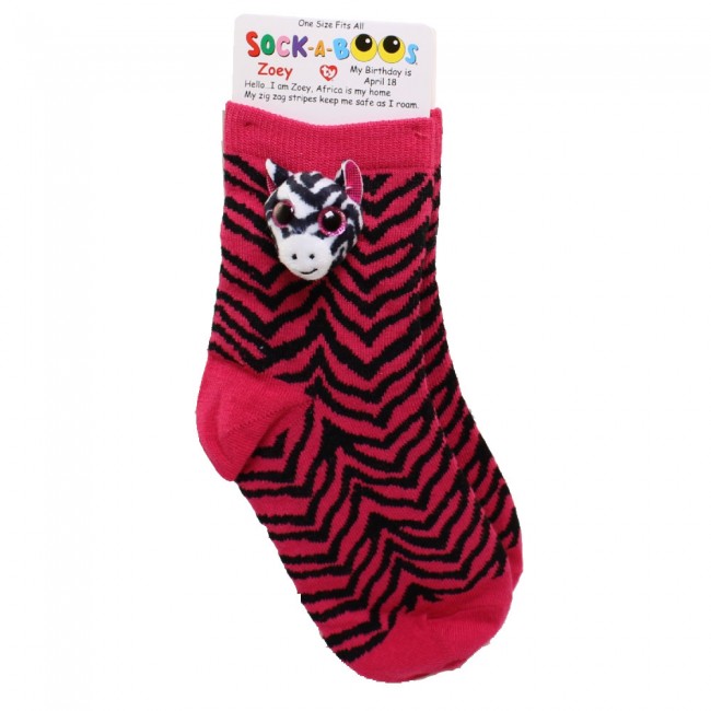 [95809] Ty Beanie Boos - Zoey the Zebra Sock-A-Boos