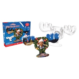 [JP-75025] Christmas Vacation Moose Mug and Collage Double Sided Puzzle 600 Pieces