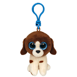 [35245] Ty Beanie Boos Clips - Muddles the Brown and White Dog