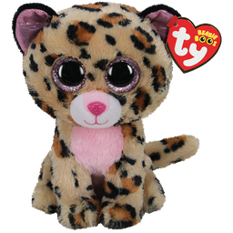 [TY36367] Livvie the Brown and Pink Leopard - Ty Beanie Boos Regular