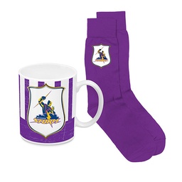 [NRL416NM] NRL Melbourne Storm Heritage Mug & Sock Gift Pack