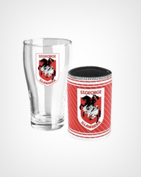[NRL416QD] NRL St. George Illawarra Dragons - Heritage Pint and Can Cooler Gift Pack