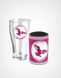 [NRL416QE] NRL Manly Sea Eagles - Heritage Pint and Can Cooler Gift Pack