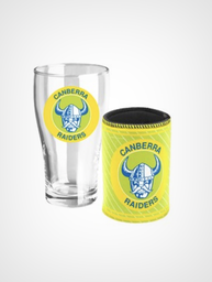 [NRL416QJ] NRL Canberra Raiders- Heritage Pint and Can Cooler Gift Pack