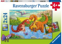 [RB05030-7] Ravensburger - Dinosaurs At Play 2x24pc Jigsaw Puzzle