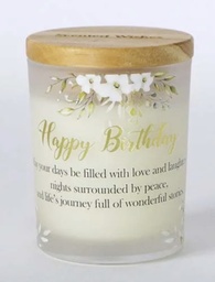 [SS688700-BD] Scented Wishes Candle in Glass Jar Birthday - Arton Giftware