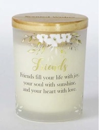 [SS688700-FD] Scented Wishes Candle in Glass Jar Friends - Arton Giftware