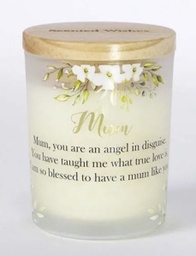 [SS688700-MM] Scented Wishes Candle in Glass Jar Mum - Arton Giftware