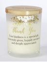 Scented Wishes Candle in Glass Jar Thank You - Arton Giftware