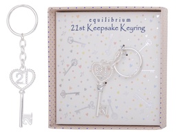 [53328] 21st Keepsake Keyring - Equilibrium Jewellery
