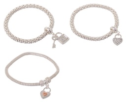 [54140] Love Lock Mesh Bracelet - Equilibrium