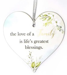 [SS86223-FM] Sound Of Spring Hanging Heart Plaque Family - Arton Giftware