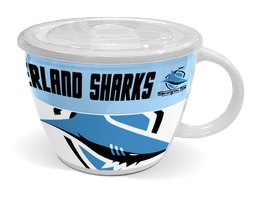 [NRL020ZL] NRL Cronulla Sharks Soup Mug With Lid