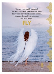 [A124] Fly Inspirational Card - Affirmations