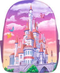 [LOUWDBK2091] Beauty & the Beast (1991) - Castle Snap Flap Mini Backpack - Loungefly