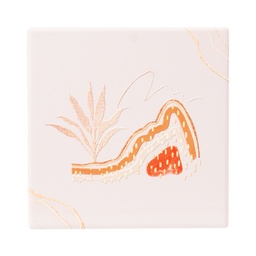 [DED028-0002] Desert Dunes Abstract Ceramic Coaster - Splosh