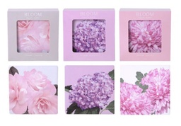 [53049] Bloom Floral Coaster 4Pack Assorted