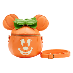 [LOUWDTB2612] Disney - Minnie Pumpkin Glow In The Dark Face Halloween Crossbody - Loungefly