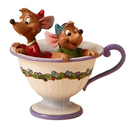 [4016557] Cinderella: Jaq & Gus In Teacup (Tea for Two) - Disney Traditions by Jim Shore