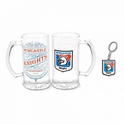 [NRL416RG] NRL Newcastle Knights Heritage Stein & Keyring Pack