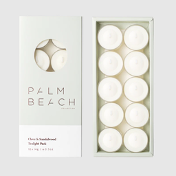 [TLCS] Clove & Sandalwood Tealight 10Pk - Palm Beach Collection
