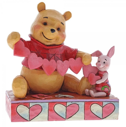 [4059746] Winnie The Pooh - Pooh & Piglet Handmade Valentines - Disney Traditions by Jim Shore