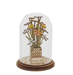 [A30456] Tiny Town - 8.5CM Thank You Flower Dome Figurine