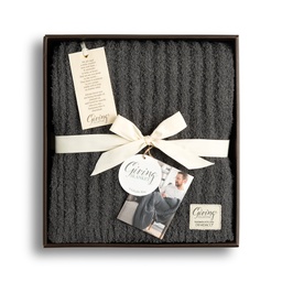 [1004440051] Demdaco Men's Giving - 140cm/55" Grey Knit Fabric Blanket