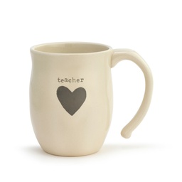 [1004470099] Demdaco Warm Heart - Teacher Heart Mug