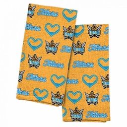 [NRL150BP] NRL Gold Coast Titans Tea Towel 2 Pack