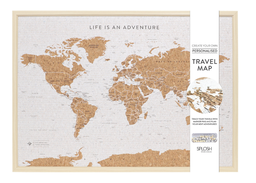 [TVB04] Travel Board - Large World Map - Splosh