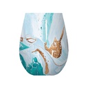 Coconut & Sea Salt 380g Scented Soy Candle in Aquamarine - Lily & Mae