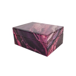 [236104 Lava] Lily & Mae - Glass Jewellery Box - Large Lava