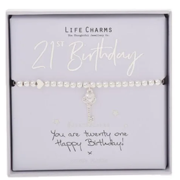 [20273] 21st Birthday - Life Charms Bracelet