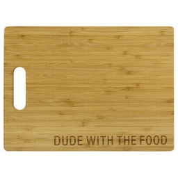 [af124775] Dude With The Food - Cutting Board