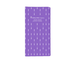 [11W.V55-24] ​Collins Colplan 2024 Diary B6/7 Month To View Landscape Purple
