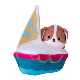 Squishmallows Squishville Mini Plush in Vehicle - Dog and Boat