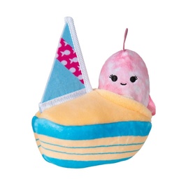 Squishmallows Squishville Mini Plush in Vehicle - Pink in Boat