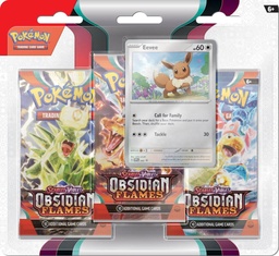 [186-85378] Pokémon Cards TCG Scarlet and Violet 3 Obsidian Flames - Three Booster Blister