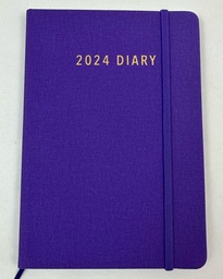 [D752] 2024 Diary A5 Week To View Violet - Ozcorp