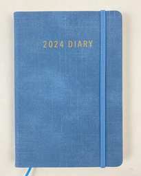 [D765] 2024 Diary A5 Day To Page Blue - Ozcorp