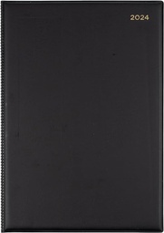 [247.V99-24] ​Collins Belmont 2024 Diary A4 Two Days To Page Black