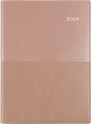 [165.V49-24] ​Collins Vanessa 2024 Diary A6 Day To Page Rose Gold