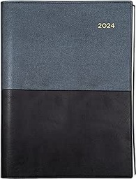 [245.V99-24] ​Collins Vanessa 2024 Diary A4 Two Days To A Page Black